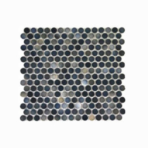Penny Round Black Mix Mosaic Tile 315x294mm Sheet