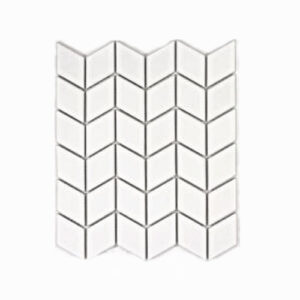 Rhombus White Gloss Mosaic Feature Tile 305x266mm