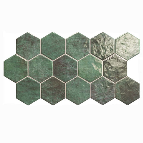 Hex Zellige Gloss Wall Feature Tile 265x510mm