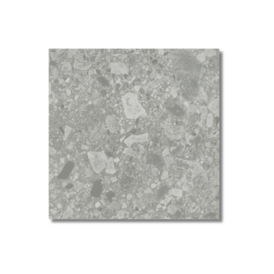 Terrazzo Grey Matt Rectified Floor Tile 600x600mm