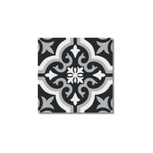 Picasso Star Grey Matt Encaustic Patterned Floor Tile 200x200mm