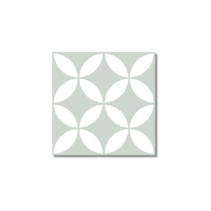 Picasso Star Pale Green Matt Encaustic Patterned Floor Tile 200x200mm