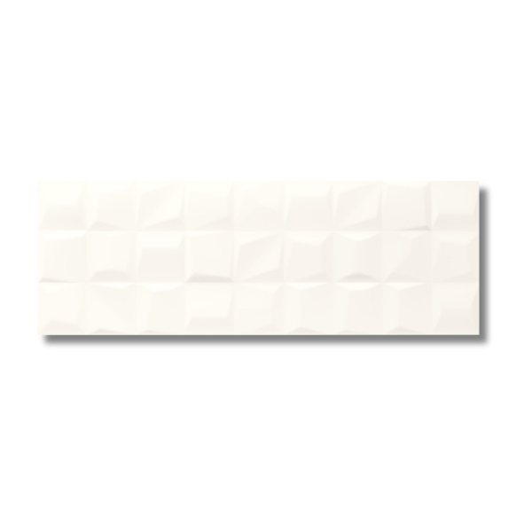 Genesis Rise White Rectified Wall Tile 350x1000mm