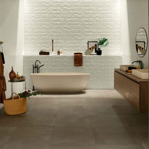 Genesis Rise White Rectified Wall Tile 350x1000mm