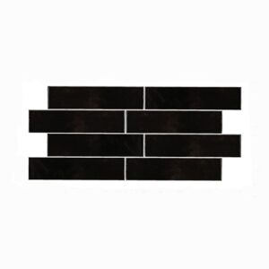 Casablanca Black Gloss Subway Wall Tile 242x58mm