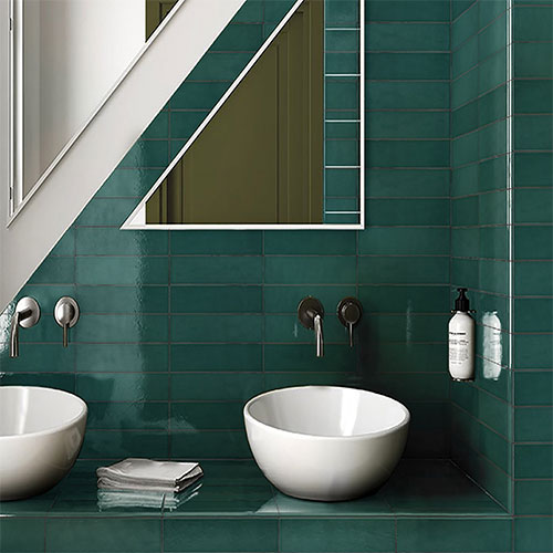 Casablanca Turquoise Gloss Subway Wall Tile 242x58mm