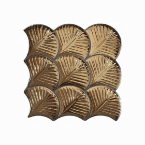 Scale Shell Gold Interlocking Tile 307x307mm