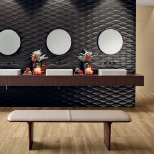 Genesis Float Black Matt Rectified Wall Tile 450x1200mm