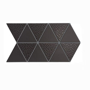 Triangle Deco Black Matt Floor Tile 485x280mm