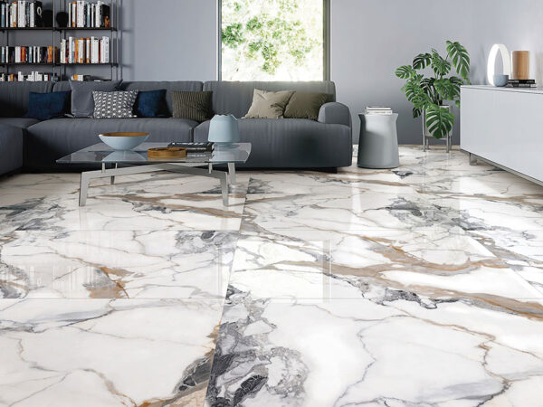 Calacatta Gold Polished Rectified Floor Tile 600x600mm