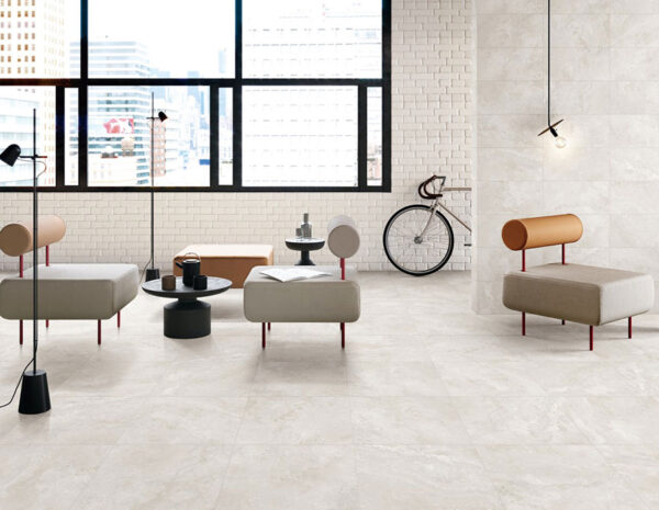 Norcia Travertine Light In/Out Rectified Floor Tile 600x600mm