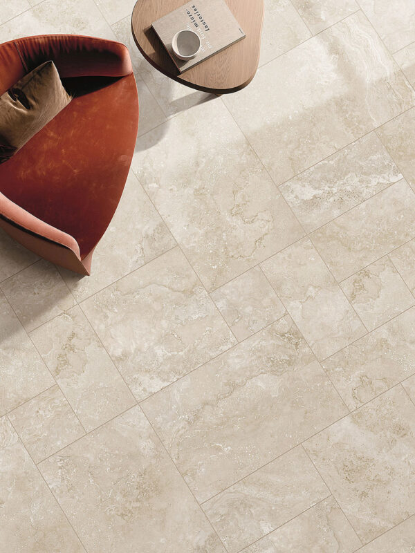 Norcia Travertine Beige French Pattern In/Out Floor Tile