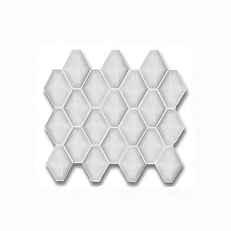 Diamond White Gloss Mosaic Feature Tile 319x264mm