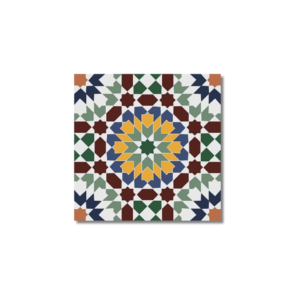 Da Vinci Marocchina Matt Encaustic Patterned Floor Tile 200x200mm