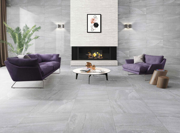 Landstone Grey Matt Rectified Floor Tile 600x600mm