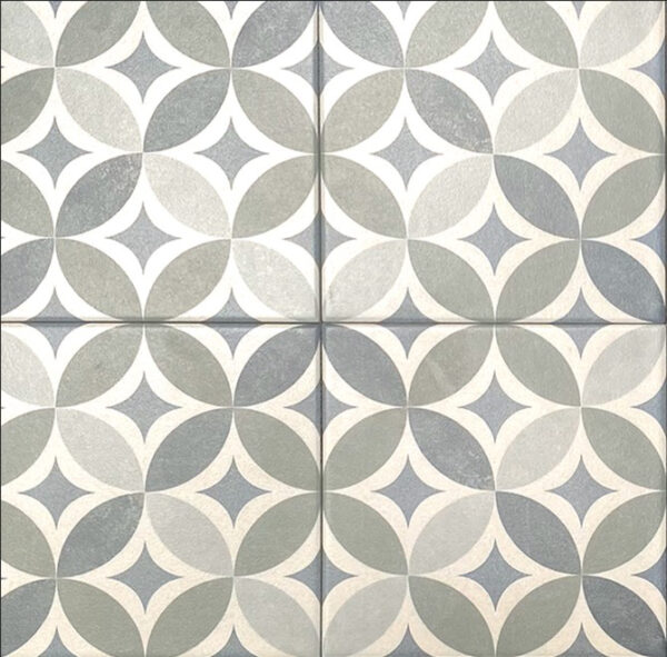 Geometric Green Matt Floor Tile 200x2000mm