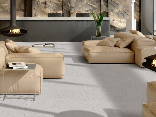 Organic Pietra Lavica Ash In/Out Rectified Floor Tile 600x600mm
