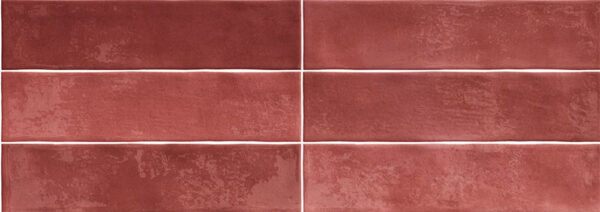 Caramela Red Gloss Subway Wall Tile 75x300mm