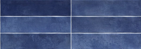 Caramela Dark Blue Gloss Subway Wall Tile 75x300mm