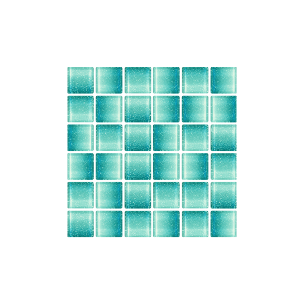 Reflections Fusion Teal Mosaic Feature Tile 20x20mm