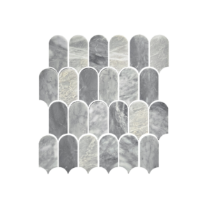 Artemis Carrara Grey Feather Mosaic Tile 50x103mm