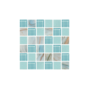Reflections Pearl Powder Blue Mosaic Feature Tile 20x20mm