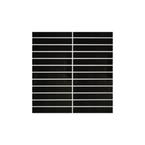 Linear Kit Kat Black Gloss Mosaic Tile 20x146mm